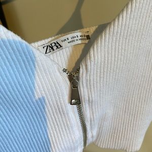 Camisole blanche à fermeture éclair